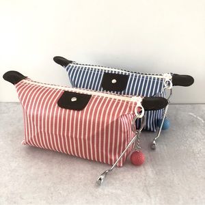 🌼 Striped Zip Top Pouch with Silver Club & Ball Keychain Ladies Golf Tee Gift